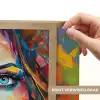 Gezicht - Vrouw - Olieverf - Kleurrijk - Kunst Light Box met batterij (Wandlamp) middel -USP_websiteprintNL
