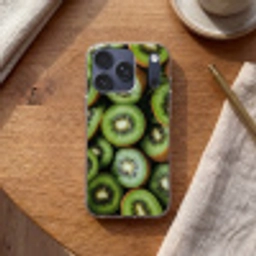 Kiwi - Fruit - Groen Telefoonhoesje iPhone 17 Pro klein -sfeer1