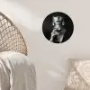 Vrouw - Cocktail - Chic Wandcirkel behangsticker klein -sfeer4