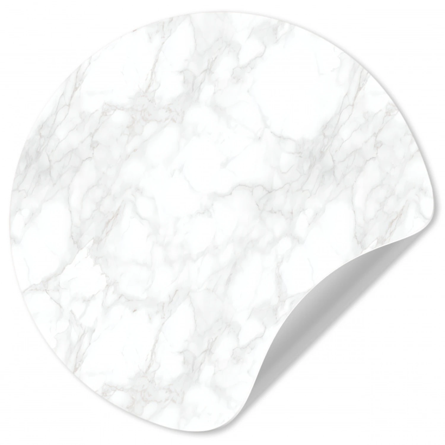 Minimalistisch - Wit - Grijze aders Wandcirkel behangsticker klein 186 -3d
