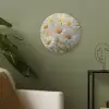 Madeliefjes - Wit - Zonlicht Akoestische PET Vilt - Rond klein -sfeer2