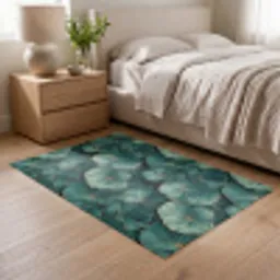 Patroon - Bladeren - Groen Vloerkleed Rechthoek klein 1091 -atmosphere_sfeer3_global
