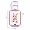 Bruin konijntje met roze bellen Kinderkoffer - Roze klein -productfoto_formaten