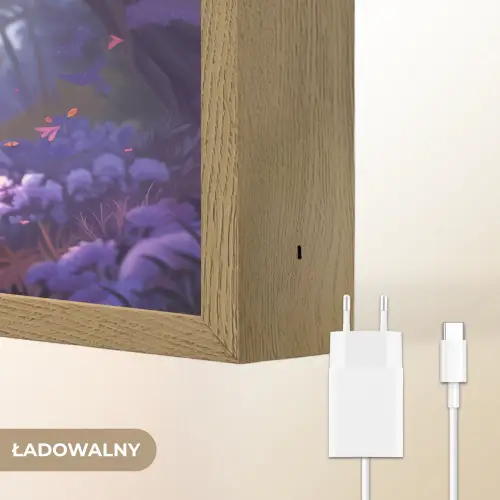 Eenhoorn - Paars - Sprookje - Fantasy dier Light Box met batterij (Wandlamp kind) middel -USP_websiteoplaadbaarNL