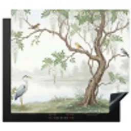 Reiger - Landschap - Groen Inductie beschermer vinyl 3mm middel -3d