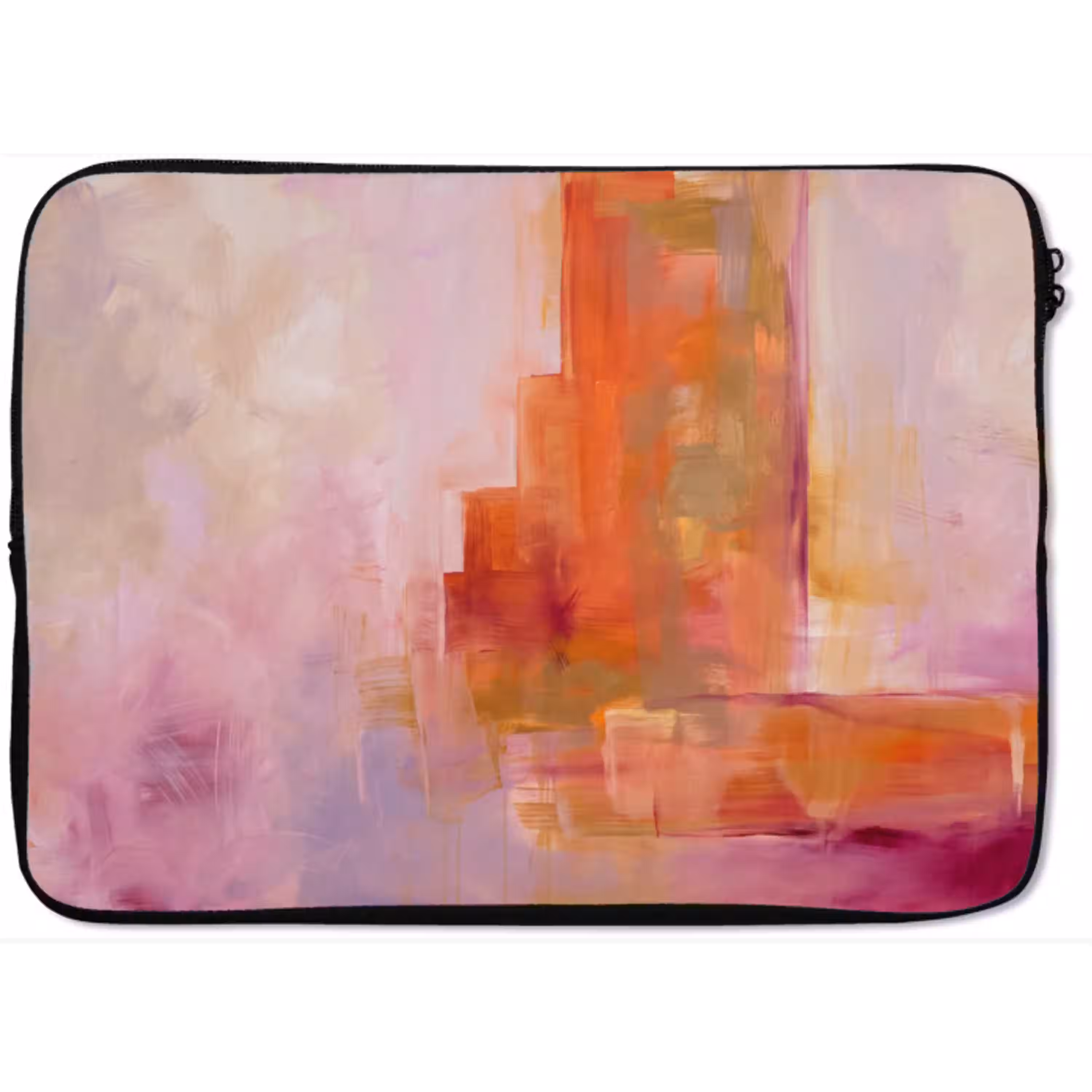 Abstract - Borstelstreken - Kunst - Paars - Goud laptophoes neopreen klein -zkaufland3dotto
