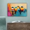 Vogels - Kleurrijk - Tak - Abstract canvas 2cm klein -sfeer4