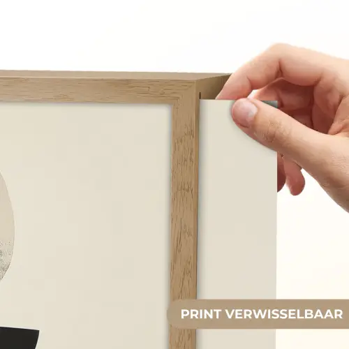 Beige - Japandi - Wabi sabi Light Box met batterij (Wandlamp) middel -USP_websiteprintNL