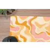Abstract - Golvend - Oranje muismat rubber klein -closeup