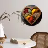 Houten - Hart - Kleurrijke - Specerijen Wandcirkel kunststof plaat 5mm dik klein -sfeer4