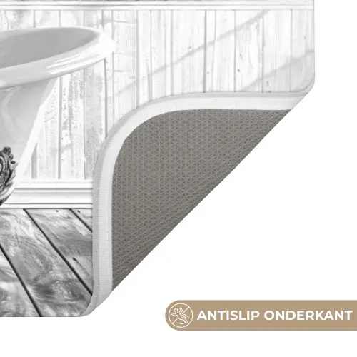Olifant - Vintage - Dieren - Zwart - Wit WCmat klein -USP_AntislipNL