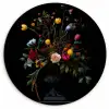 Klassiek - Vaas - Boeket - Bloemen Wandcirkel plexiglas klein -3d
