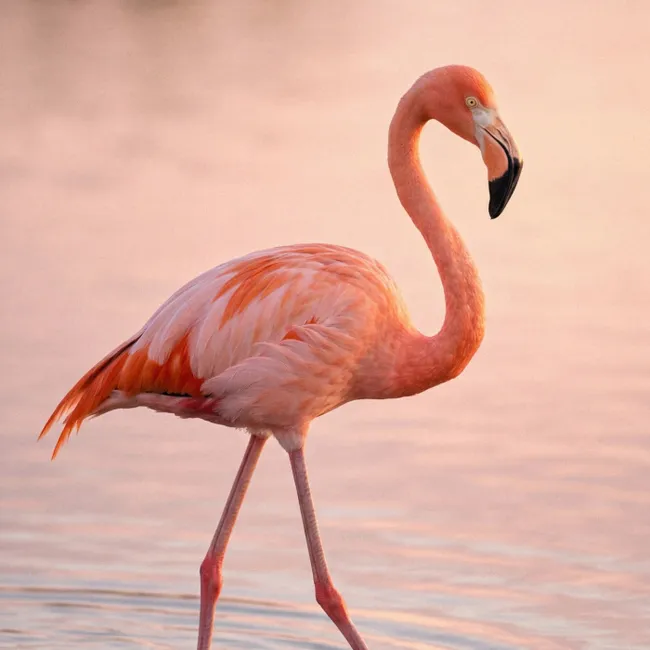 Behang - Flamingo - Water - Roze