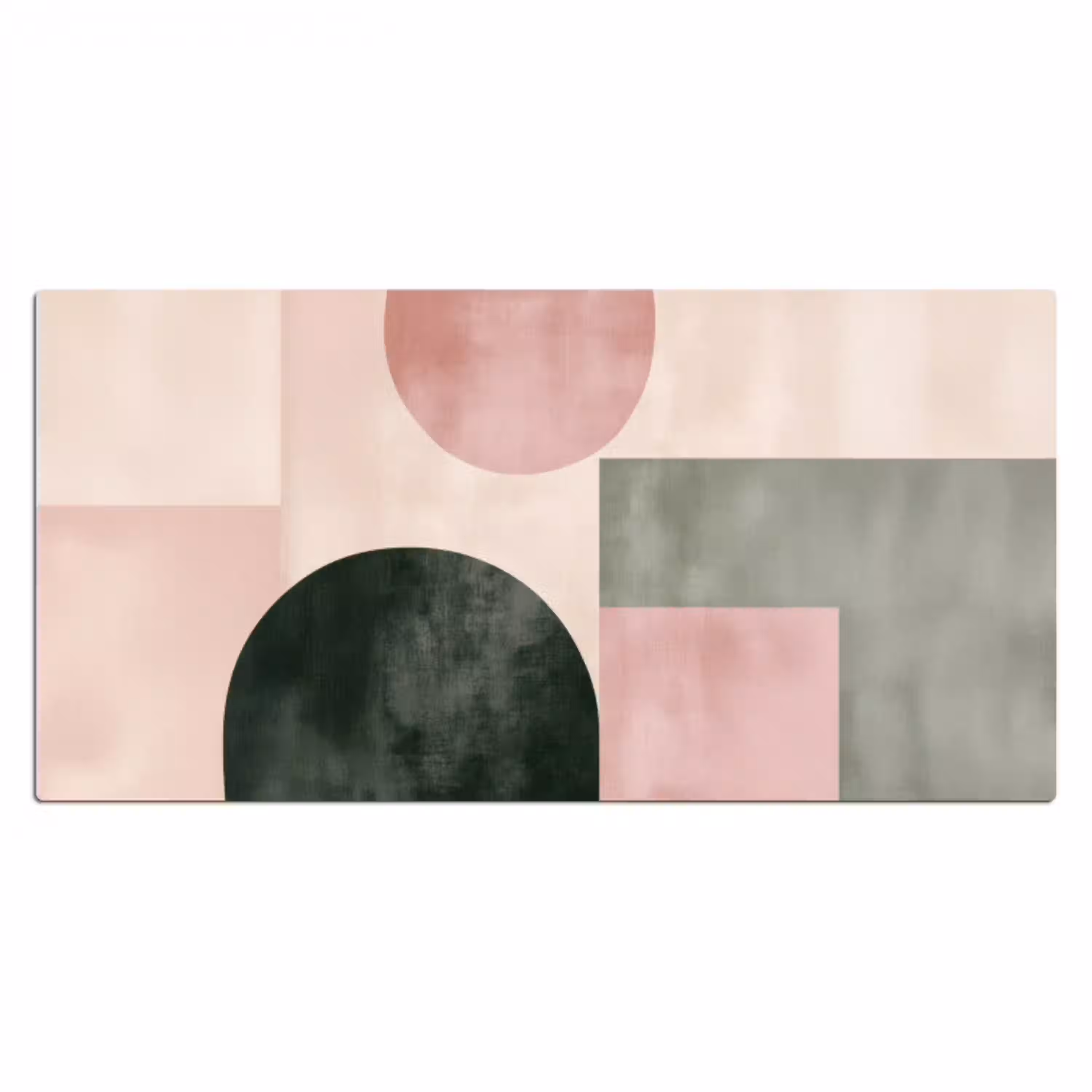 Vormen - Abstract - Cirkel - Zwart Muismat XXL klein -3d_leeg