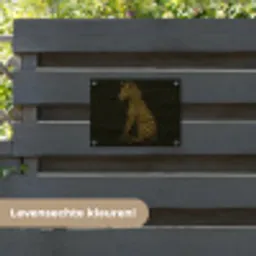 Zebra - Strepen - Goud tuinposter los doek klein -sfeer3