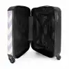 Zigzag patroon in paars en wit NBS - Handbagage koffer - Kinderen Unisex middel -binnenkant