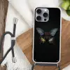 Vlinder - Metaalachtig - Geometrisch patroon Hoesje iPhone 16 Pro Max met koord klein -sfeer4