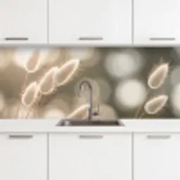 Hazestaartgras - Wit - Zonlicht keuken achterwand 2 middel -3d