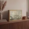 Bloemen - Wit - Natuur - Grijs - Modern Light Box met batterij (Wandlamp) middel -sfeer2