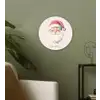Kerstman - Kerst - Quote - Beige Wandcirkel kunststof plaat 5mm dik klein -sfeer3