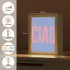 Ciao - Roze - Blauw - Golvend Light Box met kabel (Tafellamp) klein -USP_NL