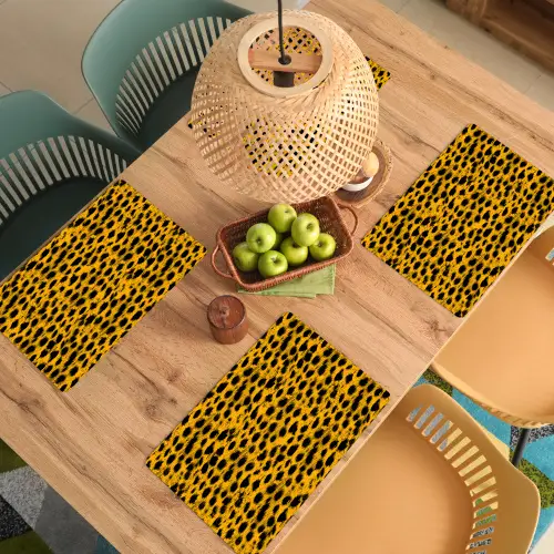 Vlekken - Oranje - Luipaard Placemat vinyl groot 368 -zzsfeer5_Kitchenyeah-website