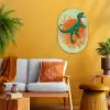 Dinosaurus - Groen - Planten - Cirkel Wandcirkel Ovaal Forex klein -sfeer4