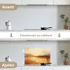 Abstract - Bruin - Modern - Herfst kleuren keuken achterwand spatscherm klein -voor_na_FR