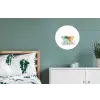 Planten - Sterren - Dinosaurussen - Oranje Wandcirkel aluminium klein -slaapkamer