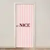 Nice - Strepen - Roze deurposter klein -3d_beige
