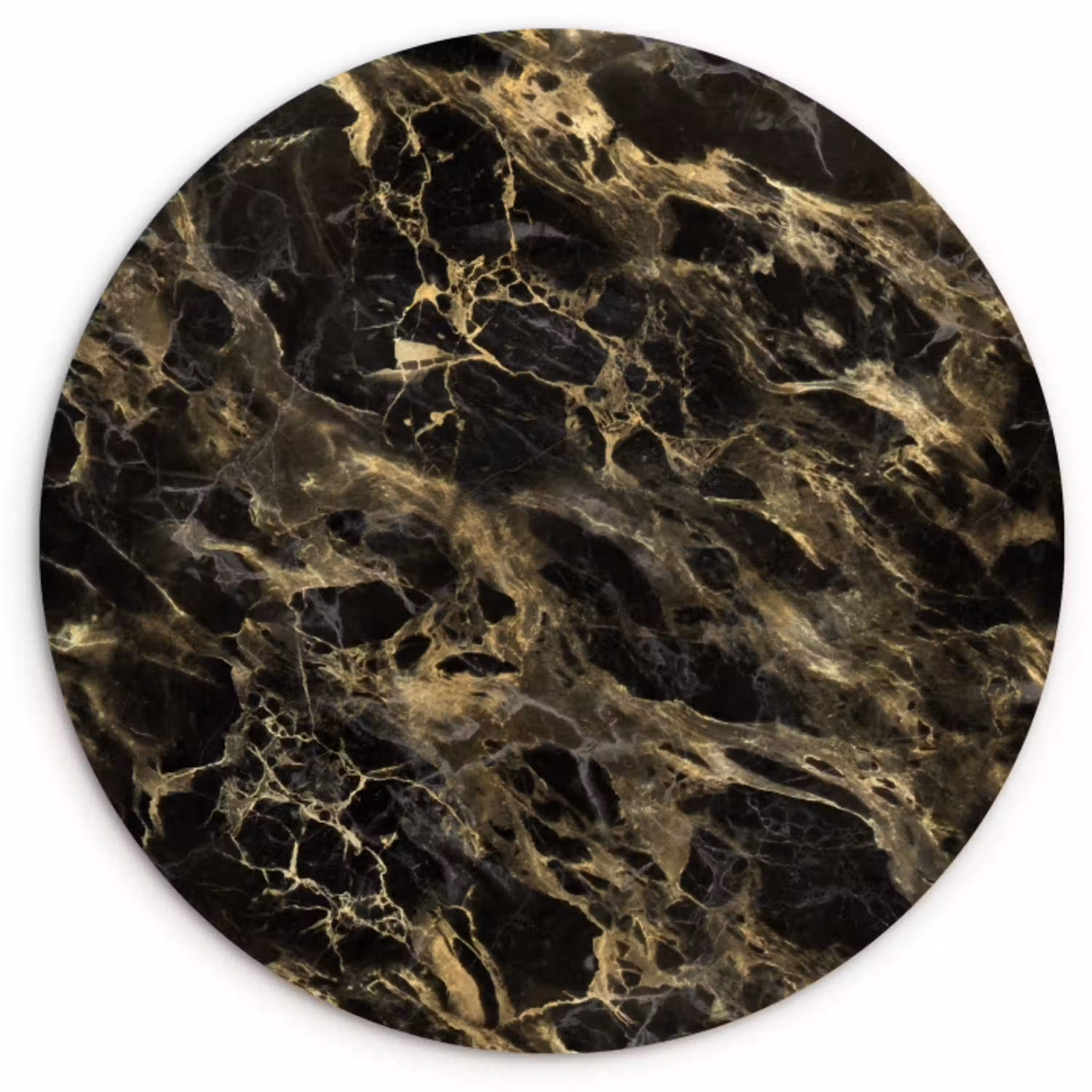 Kristal - Goud - Zwart - Marmer Wandcirkel plexiglas klein 852 -3d