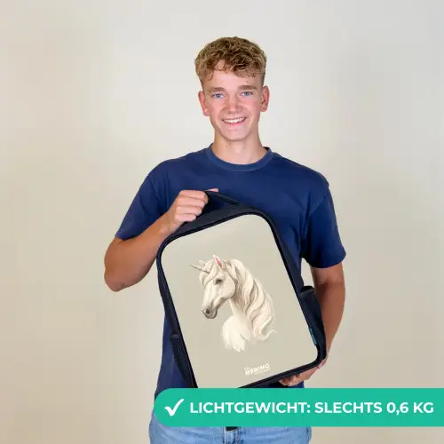 Eenhoorn in neutrale kleuren Rugzak - Zwart middel -sfeer7_NL