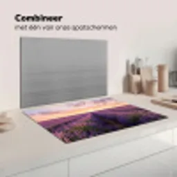 Landschap - Lavendelveld - Paars Inductie beschermer vinyl 3mm klein -wsfeer7_website