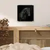 Paard - Dieren - Zwart - Portret plexiglas 5mm klein -sfeer4