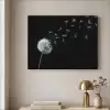 Paardenbloem - Zwart - Natuur Textielframe zwart klein -sfeer2