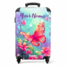 Verbluffende vlinder NBS - Handbagage koffer - Kinderen Unisex middel -productfoto_recht
