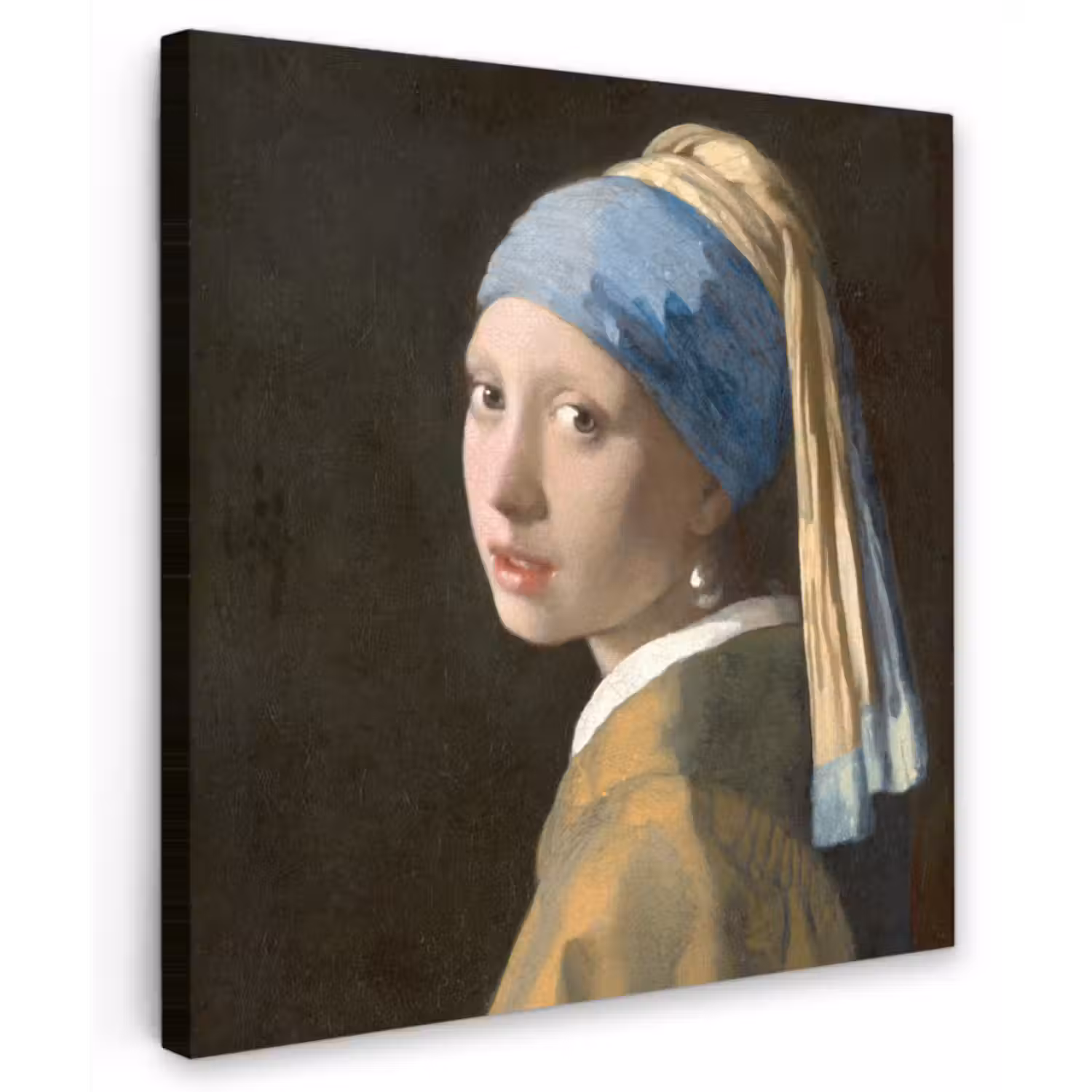 Canvas schilderij - Meisje met de Parel - Schilderij van Johannes Vermeer