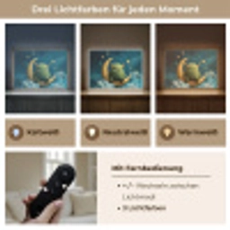 Monster - Groen - Maan - Wolken Light Box met batterij (Wandlamp kind) middel -USP_lichtkleurDE