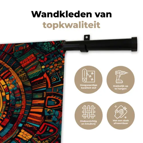 Mandala - Cirkels - Patronen Wandkleed katoen klein -sfeer2