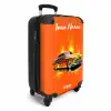 Gele auto met gele vlammen NBS - Handbagage koffer - Kinderen Unisex middel -productfoto_3d