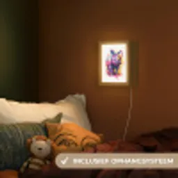 Neushoorn - Kleurrijk - Verf - Dieren Light Box met kabel klein -sfeer5_kind