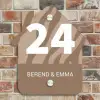 Beige zebra - Klassiek Naambord Huisje klein -sfeer6