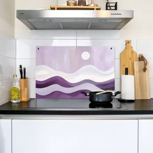 Golven - Heuvels - Abstract - Paars Inductie beschemer met haakjes klein -sfeer2