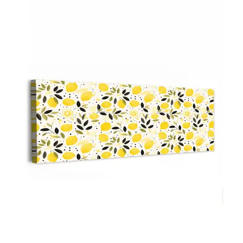 Citroenen - Geel - Wit - Stippen canvas 2cm klein 828 -z3d