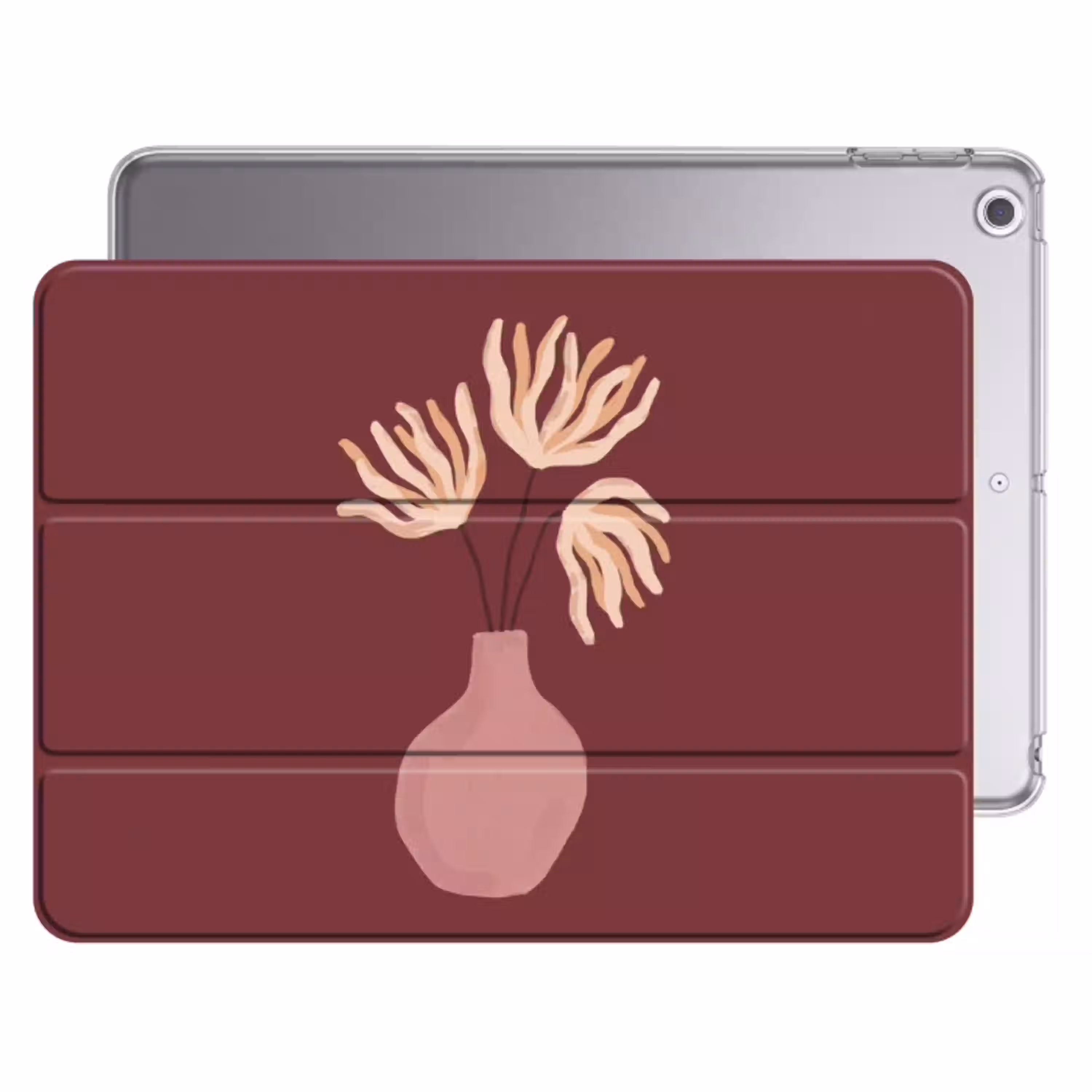 Bloemen - Vaas - Abstract - Modern - Aardetinten Apple iPad 2017 middel -threedimensional_3d_global