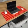 Ciao bella - Tekstwolk - Strepen - Oranje Muismat XXL klein -sfeer1