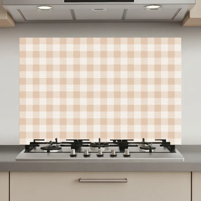 Plaid - Patroon - Vierkant - Beige keuken achterwand spatscherm klein 900 -3d_website