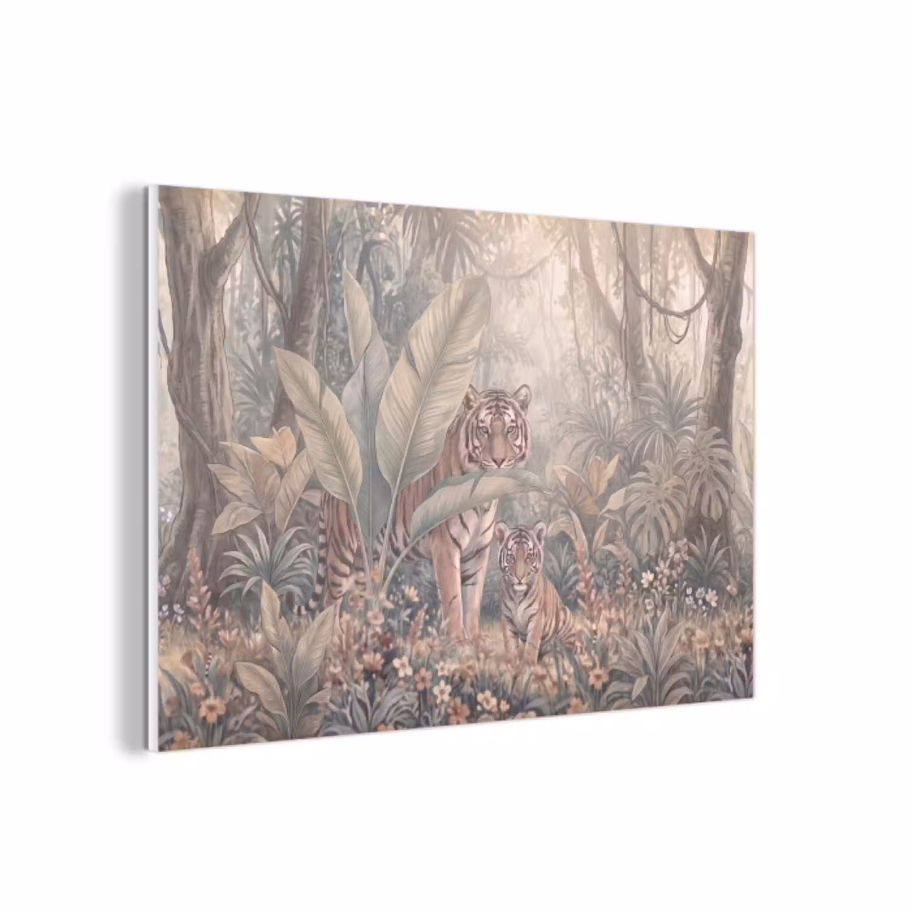 Tijger - Welp - Jungle - Illustratie - Dieren forex 5mm xxl -3d