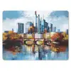 Bomen Frankfurt- Stad - Skyline - Brug muismat rubber klein -3d