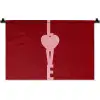 Love - Hart - Rood Wandkleed katoen klein -zz3d